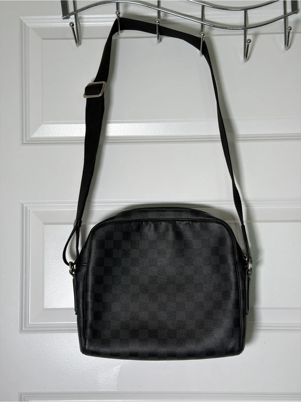 Louis Vuitton Black Checker Messenger Bag
